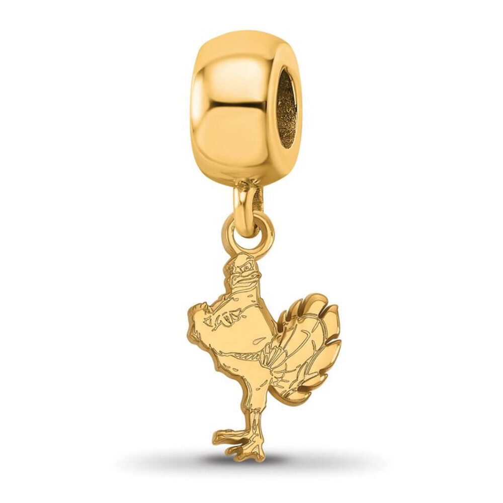 14k Gold Plated Silver Virginia Tech Small Dangle Bead Charm
